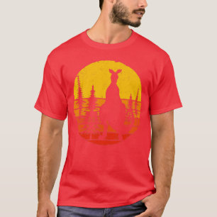 Camiseta Retro Austrália Backpacker Zoo Animal Kangaroo