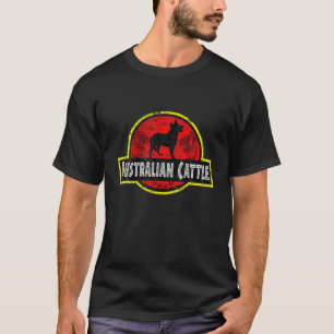 Camiseta Retro australiano Pai de bovinos Cão-Vintagem Pad