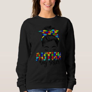 Camiseta Retro Autismo Sensibilização Mensagem Bun Big Sist