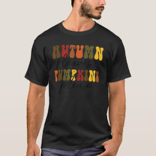 Camiseta Retro Autumn Deixa Pumpkin Por Favor Cair Vibes Do