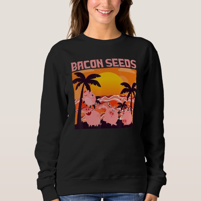 Camiseta Retro Bacon Seeds, Boys Girls Farmer, Hog Lover, C (Frente)