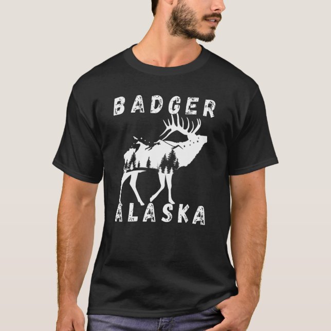 Camiseta Retro Badger Alaska Apparel Souvenir (Frente)