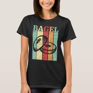 Camiseta Retro Bagels Comida Pão de Foodie