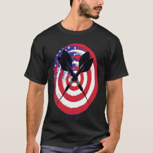 Camiseta Retro Bandeira Americana Lança Dardos para Jogador