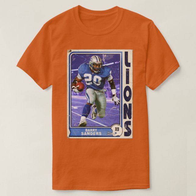 Camiseta Retro Barry Sanders d (Frente do Design)