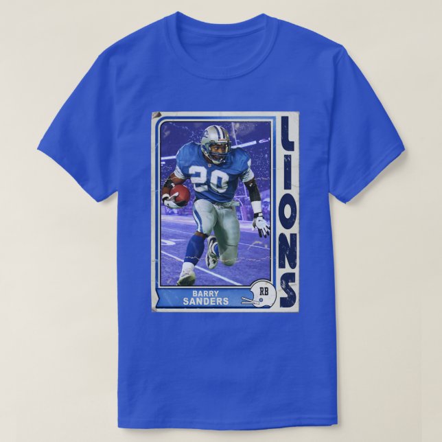 Camiseta Retro Barry Sanders d (Frente do Design)