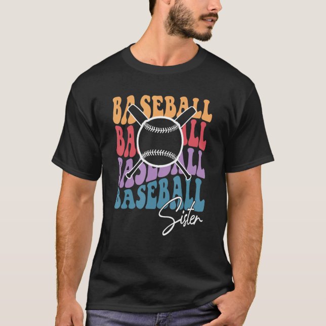 Camiseta Retro Baseball Sister Big Sister Baseball For Wome (Frente)