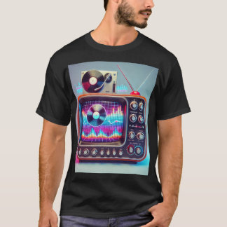 Camiseta "Retro Beatwave: Vibrações Vintage, Groove Moderno