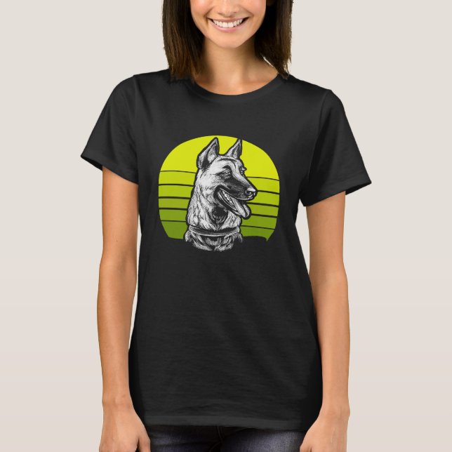 Camiseta Retro Belgian Malinois (Frente)