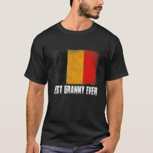 Camiseta Retro Belgium Flag Best Granny Ever Dia de as mães
