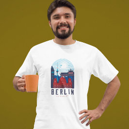 Camiseta Retro Berlin Skyline Alemanha