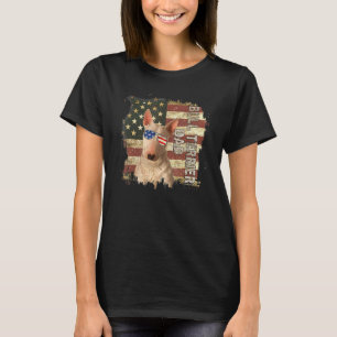 Camiseta Retro Best Bull Terrier Pai Ever American Flag 4º