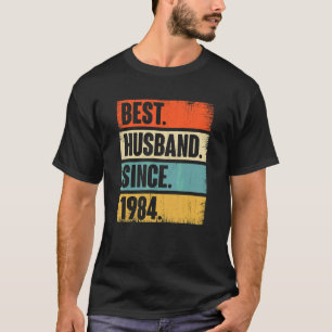 Camiseta Retro Best Husband Desde 1984 38ª Anivers Casada
