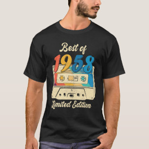 Camiseta Retro Best of 1958 Cassette Tape 64 Anos 64