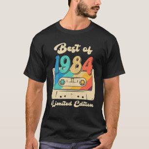 Camiseta Retro Best Of 1984 Cassette Tape 38º Aniversário D