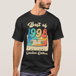 Camiseta Retro Best Of 1998 Cassette Tape 24Th Aniversário 