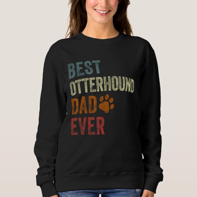 Camiseta Retro Best Otterhound Dad Ever Otterhound Papa Fat (Frente)