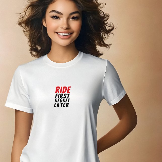 Camiseta Retro bike Girl Irony black red (This tee is the *perfect* way to celebrate her love of bikes!)