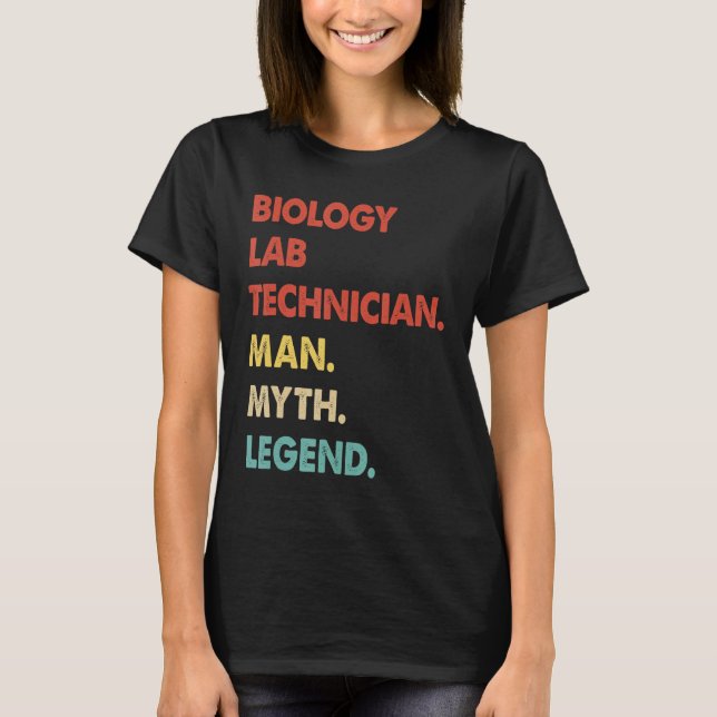 Camiseta Retro Biology Lab Technician Man Myend (Frente)