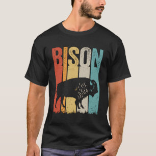 Camiseta Retro Bison National Park Vintage American Buffalo