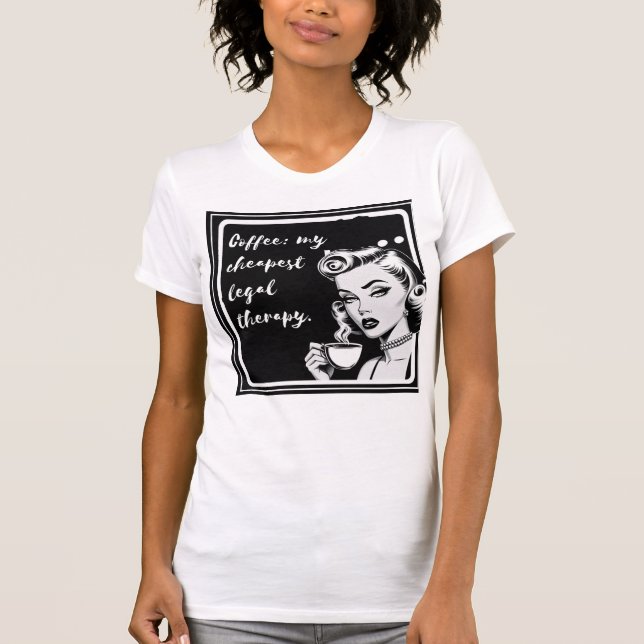 Camiseta Retro black and white design with the phrase “Coff (Frente)