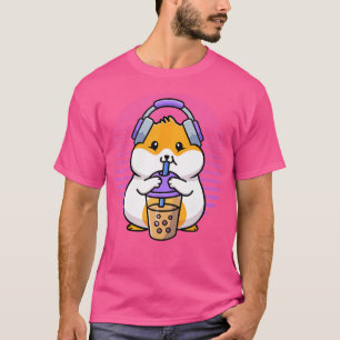 Camiseta Retro Boba E Kpop Shirt Kawaii Hamster K-Pop Mer