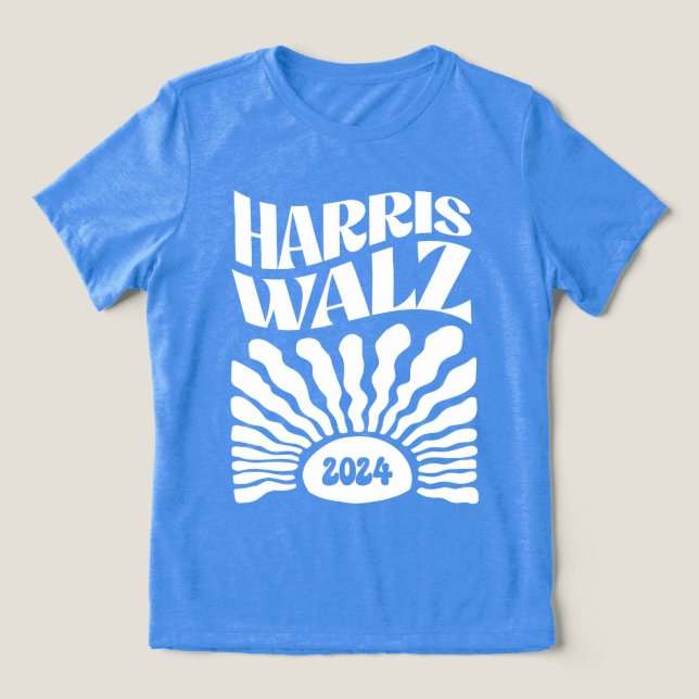 Camiseta Retro Boho Harris Walz 2024 (Design frontal)