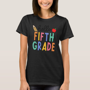 Camiseta Retro Boho Hello Gráfico de 5 do 5º ano para Diver