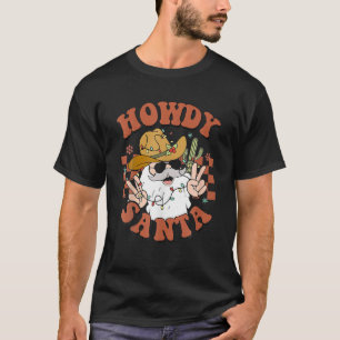 Camiseta Retro Bonito Natal Ocidental Papais noeis Engraçad