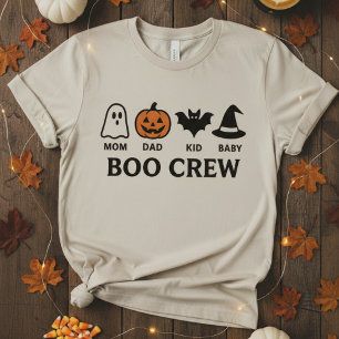 Camiseta retrô “Boo Crew” de Halloween para famíli