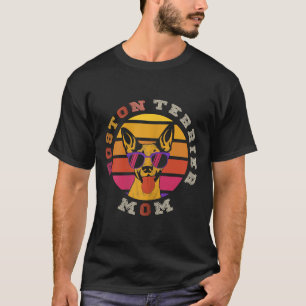 Camiseta Retro Bostie Mãe Boston Terriers Face
