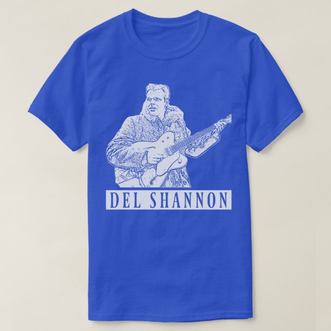 Camiseta Retro branco Del Shannon (Frente do Design)