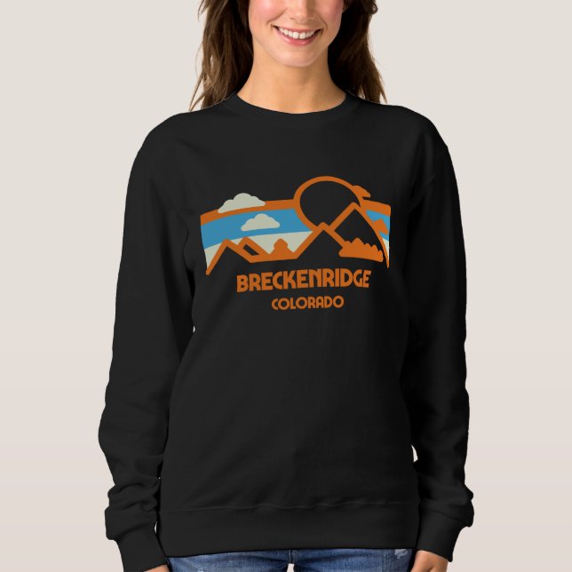 Camiseta Retro Breckenridge Colorado Mountain Range Sunset (Frente)