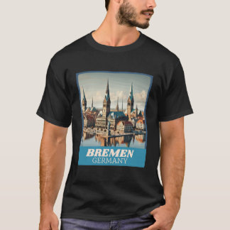Camiseta Retro Bremen Skyline