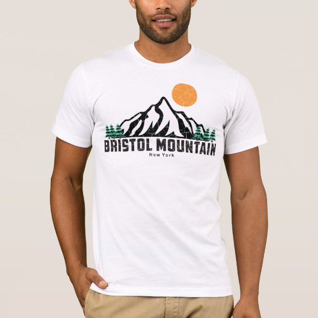 Camiseta Retro Bristol Mountain Ski (Frente)