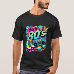 Camiseta Retro Bro Roller da década de 80 boombox Cassete O