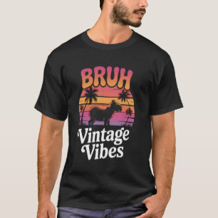 Camiseta Retro Bruh Capivara Vintage