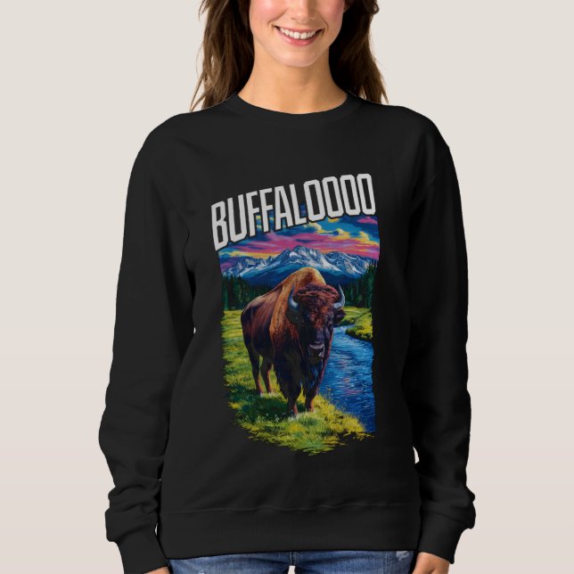 Camiseta Retro Buffalo Sunset Lucky Casino Slots Buffalooo (Frente)
