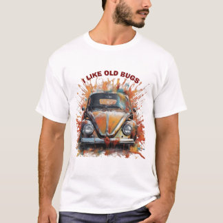 Camiseta Retro Bug – Vintage Car Splash Art