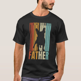 Camiseta Retro Buldogue Francês Pai Legal Pai