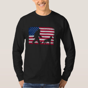 Camiseta Retro Bull Mastiff 4 de julho US American Flag Pa