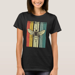 Camiseta Retro Bumblebee Beekeeper Vintage Salvar As Abelha