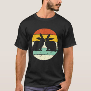 Camiseta Retro Bunny Love Rabbit Kisses Vintage Sunset Couv