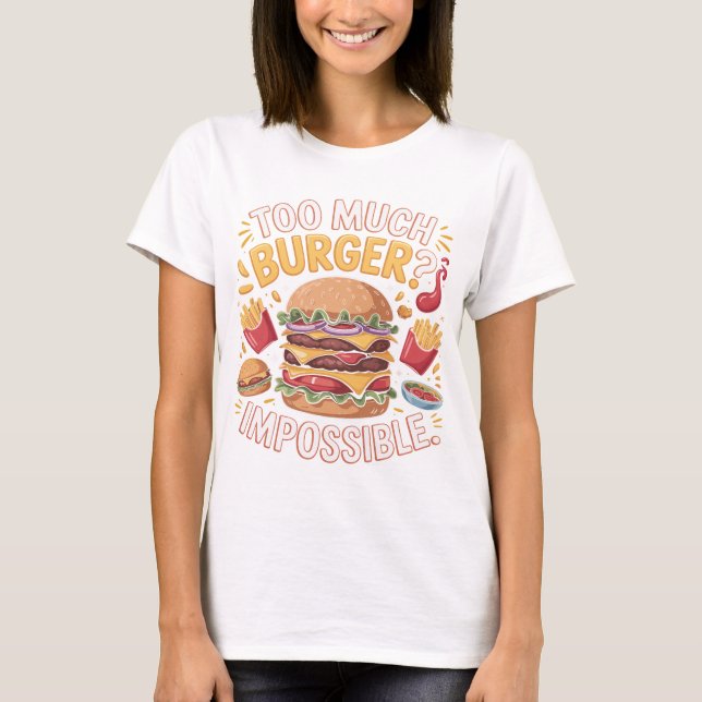 Camiseta Retro Burger Lover Typography Design for Foodie  (Frente)
