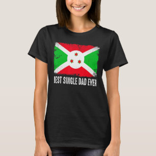 Camiseta Retro Burundi Sinalizador Melhor Pai de Solteiro N