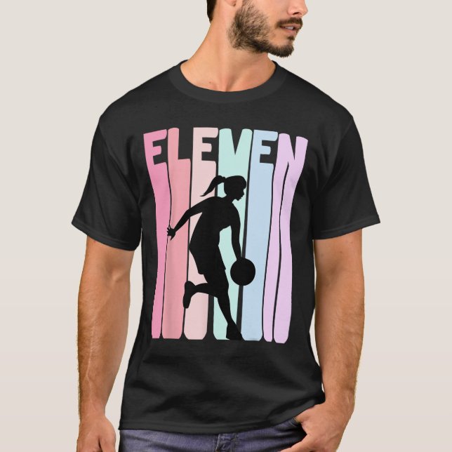 Camiseta Retro Bysketbyll Player de 11 anos de idade para 1 (Frente)