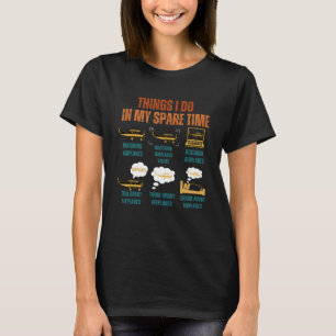 Camiseta Retro C172 Coisas Que Eu Faço Na Minha Aeronave De