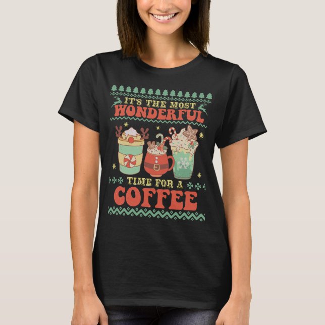 Camiseta Retro "Café Hora" Frio Natal (Frente)