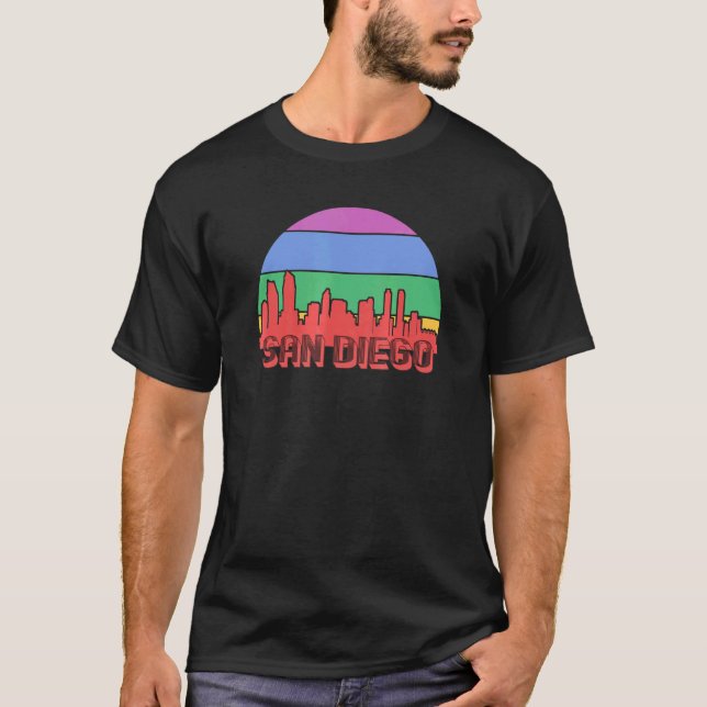 Camiseta Retro Cali City 70s 80s Style San Diego California (Frente)