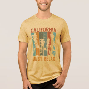 Camiseta Retro California Apenas relaxe Palm Trees Sunset V